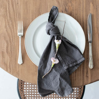 Service de 4 assiettes en porcelaine à bord doré, Not Your Grandma's Gold Rim