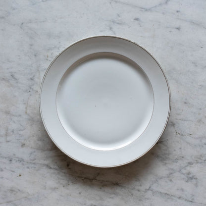 Service de 4 assiettes en porcelaine à bord doré, Not Your Grandma's Gold Rim