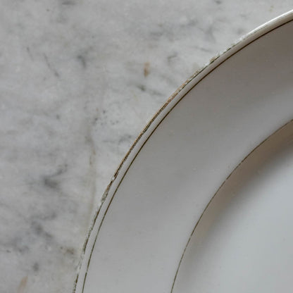 Service de 4 assiettes en porcelaine à bord doré, Not Your Grandma's Gold Rim