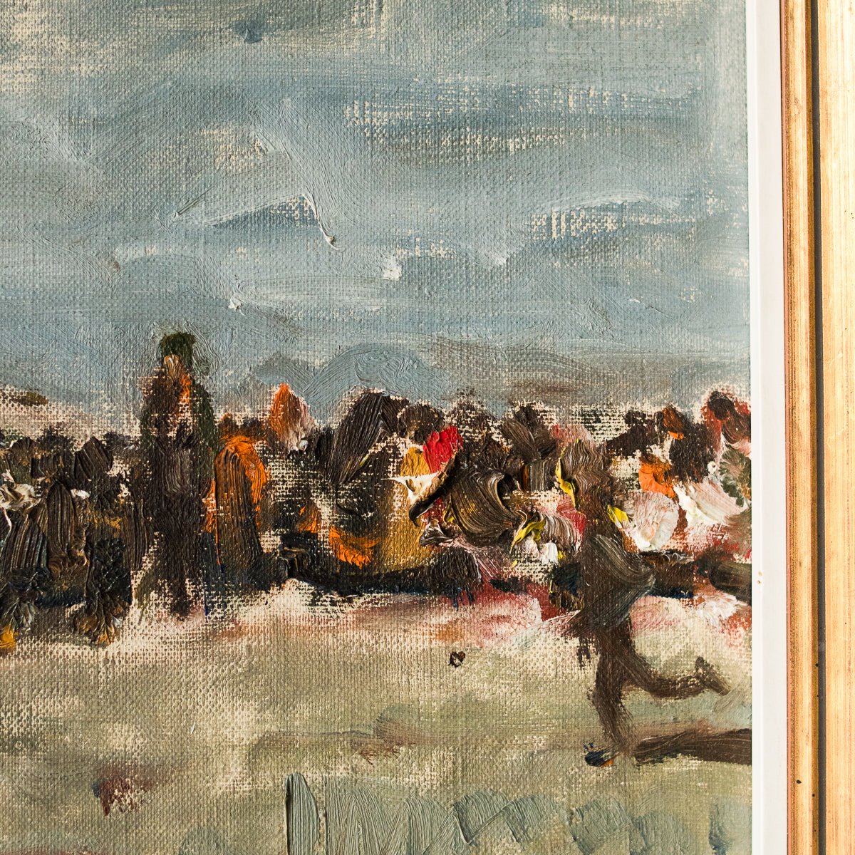 Peinture à l'huile représentant des hommes à cheval (peinture à l'huile de paysage)