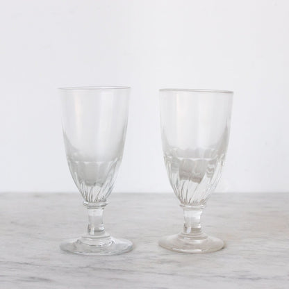Paire de verres à absinthe optiques anciens