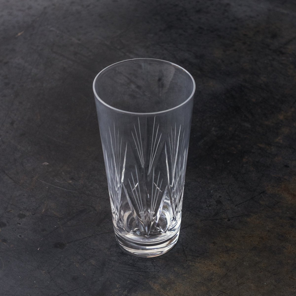 Paire de verres à bar en cristal Art Déco