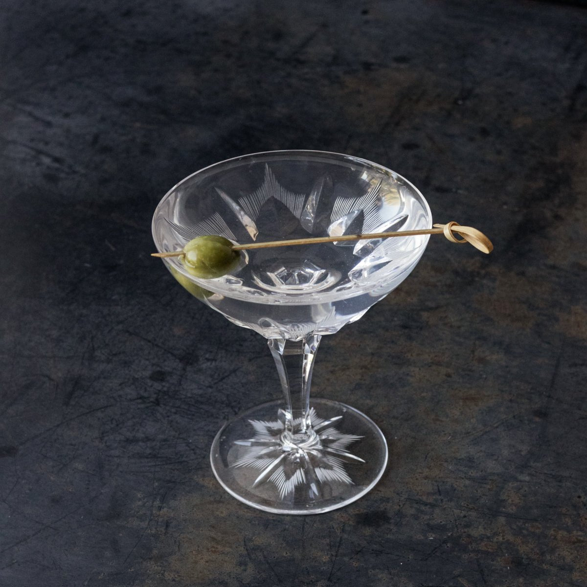 Paire de coupes en cristal taillé