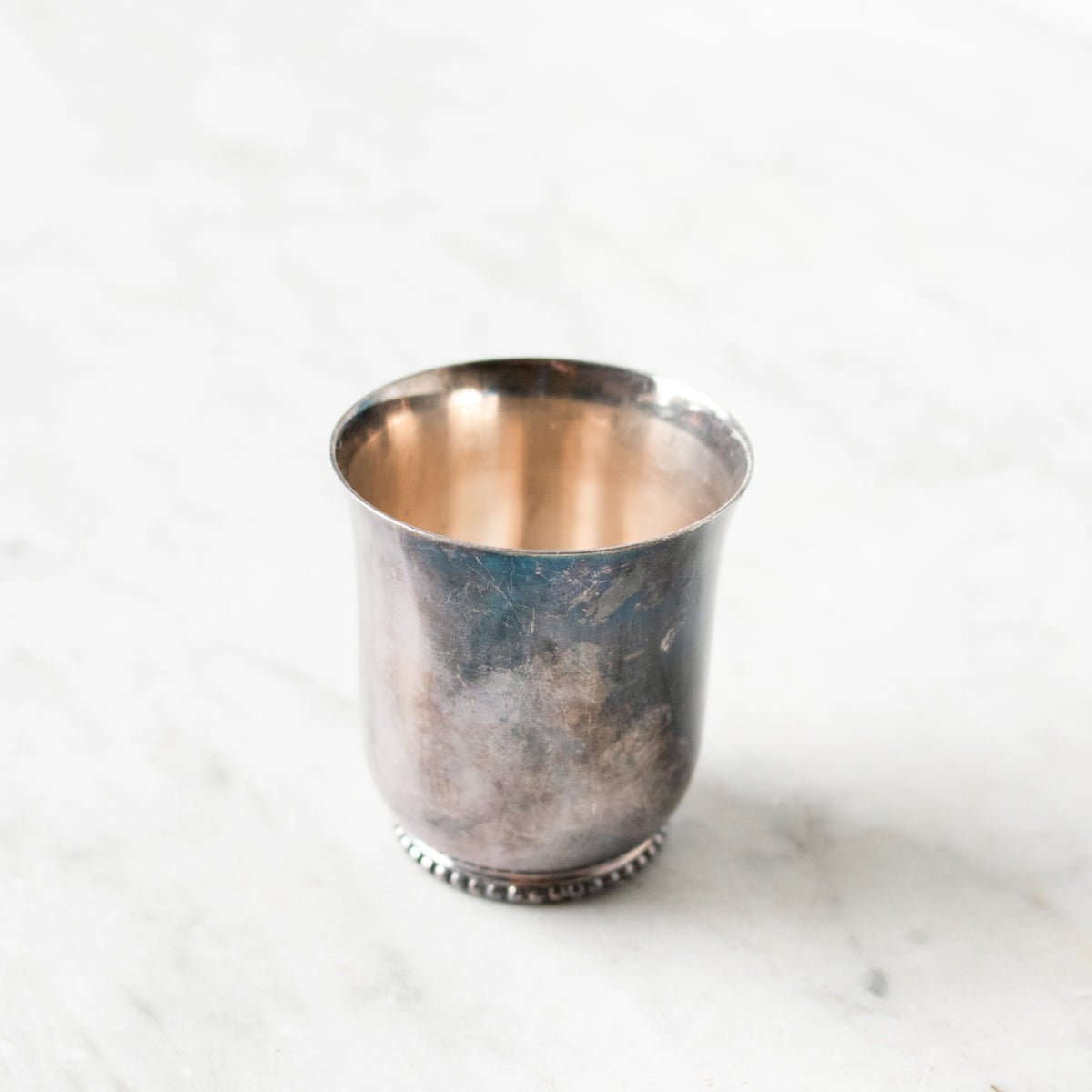 Paire de coupes de baptême Ercuis