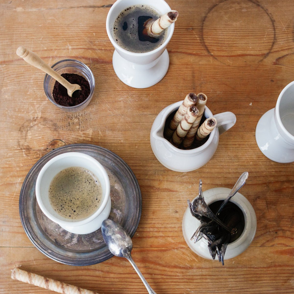 Paire de verres à café vintage