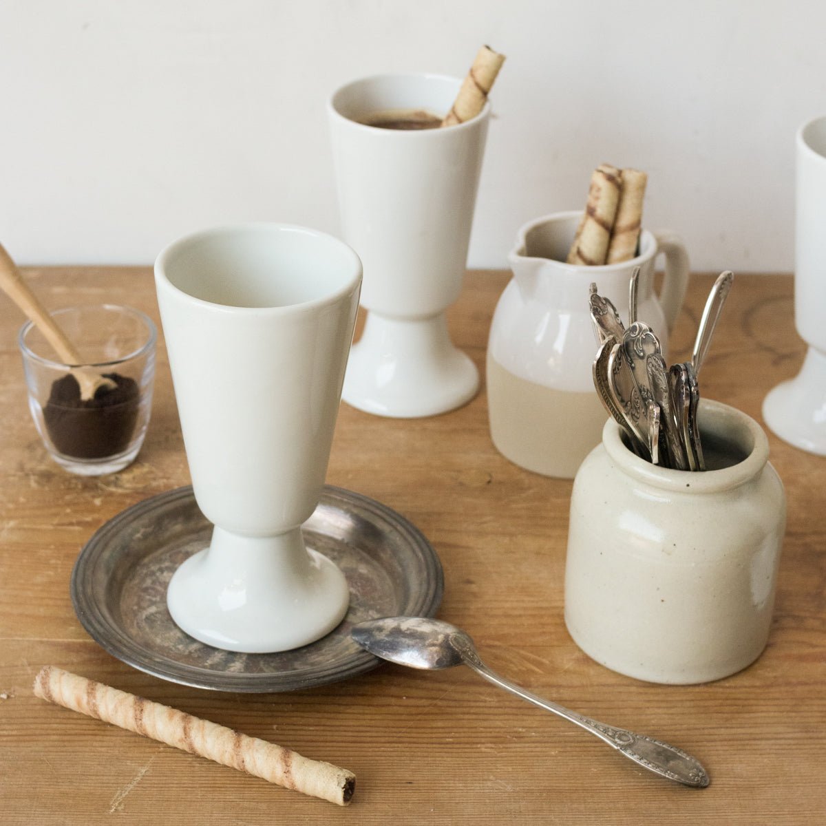 Paire de verres à café vintage