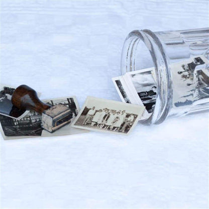 Paire de pots de confiture vintage