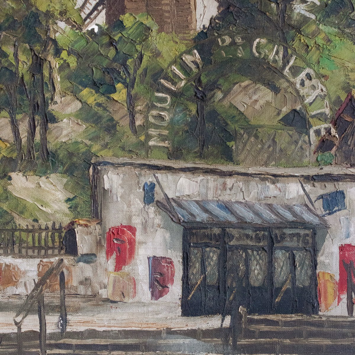 Peinture à l'huile du Moulin Rouge de Paris