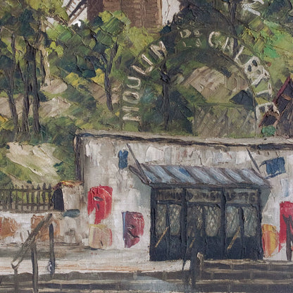 Peinture à l'huile du Moulin Rouge de Paris