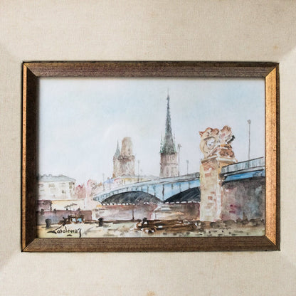 Aquarelle du Pont Neuf de Paris