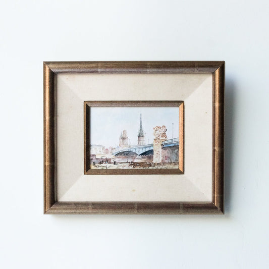 Aquarelle du Pont Neuf de Paris