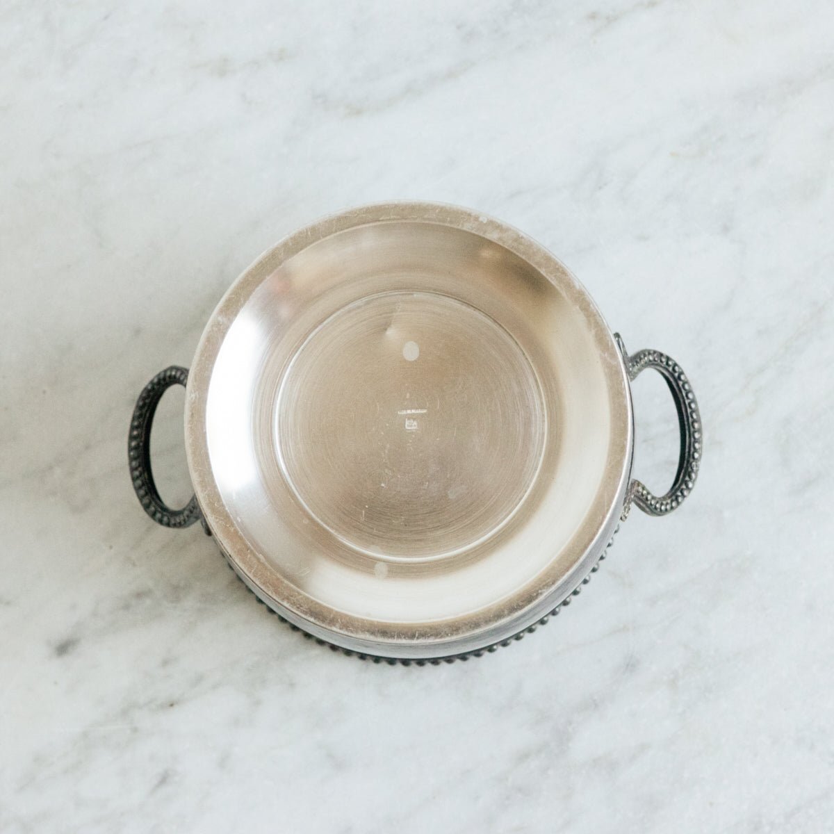 Petit seau à glace en argent avec paire de flûtes