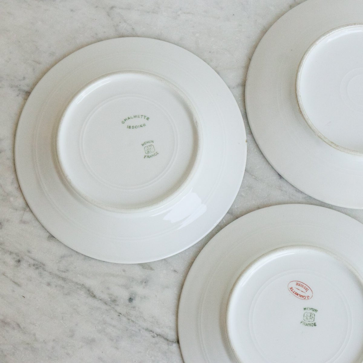 Lot de 7 assiettes en porcelaine de l'hôtel Place Tournadre