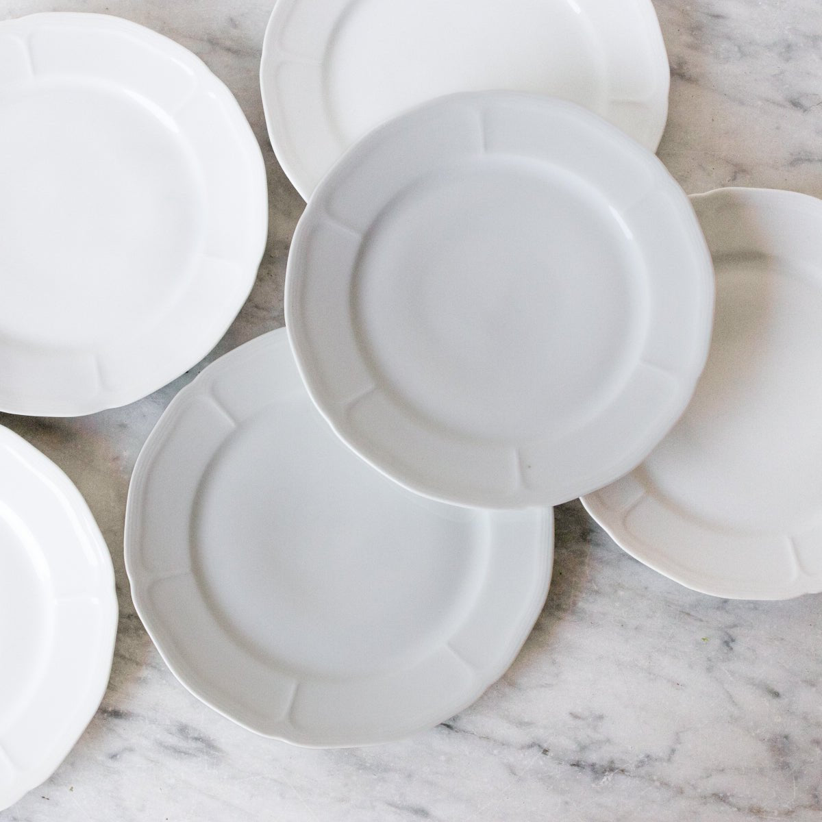 Ensemble de 6 assiettes à salade en porcelaine