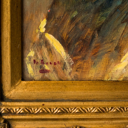 Portrait de femme en robe verte, peinture à l'huile