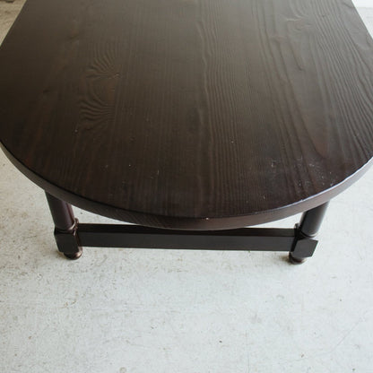Table de ferme ovale en bois récupéré | Échantillon de sol