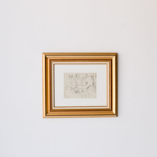 Dessin au trait de la rue à Tizy