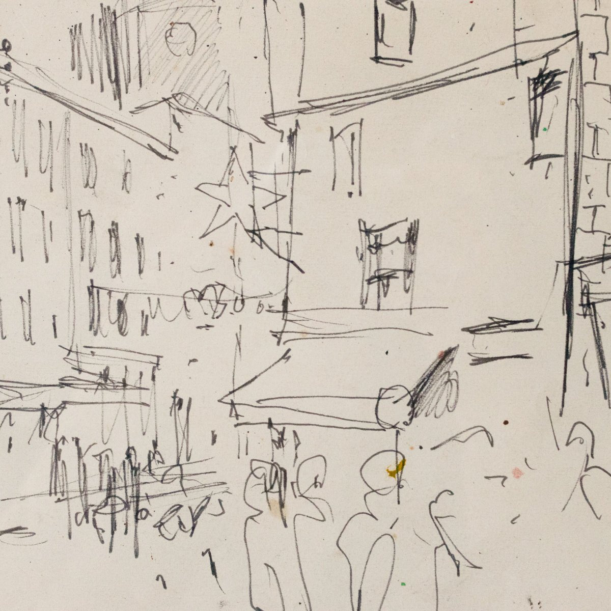 Dessin au trait de la rue à Tizy