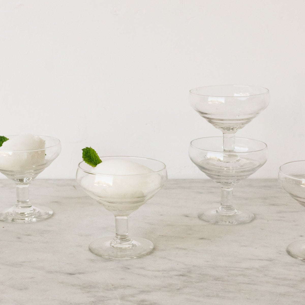 Ensemble de 5 coupes à dessert simples