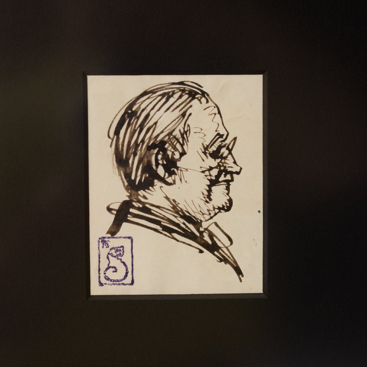 Croquis n° 2 : L'homme aux lunettes | Théophile Steinlen