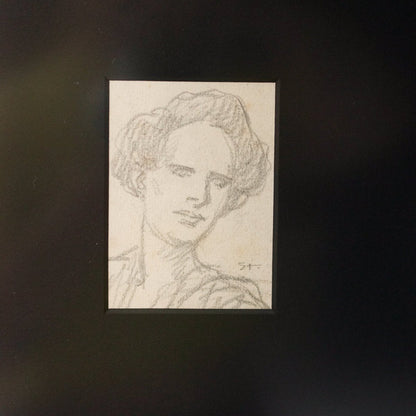 Croquis n° 3 : Portrait de femme au crayon | Théophile Steinlen