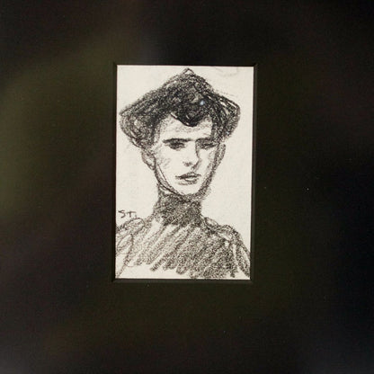 Croquis n° 4 : Portrait de femme au col montant | Théophile Steinlen