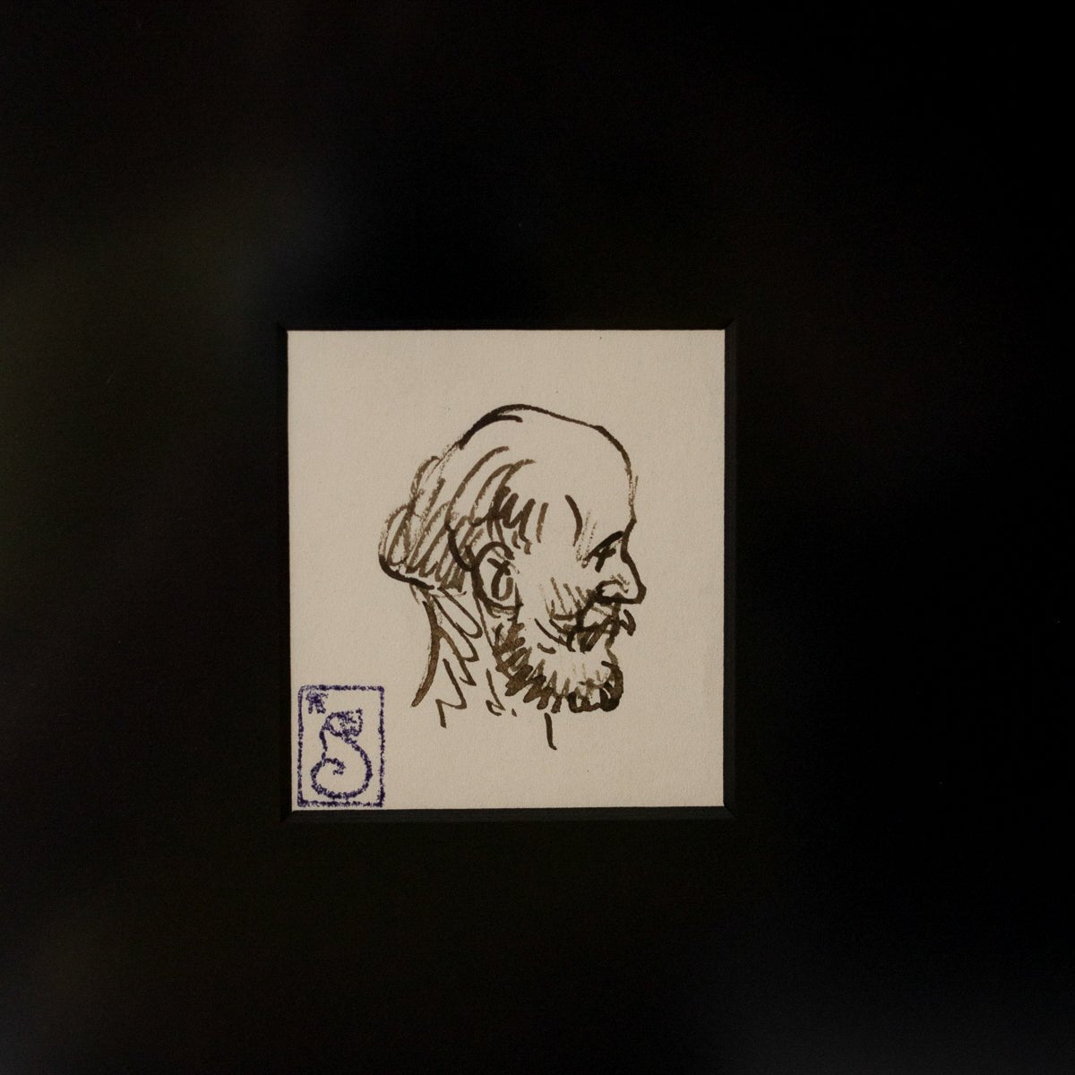 Croquis n° 6 : Portrait d'homme de profil | Théophile Steinlen