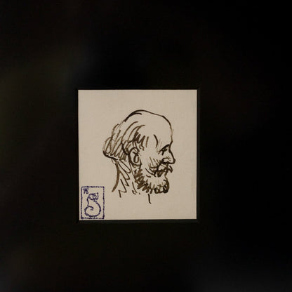Croquis n° 6 : Portrait d'homme de profil | Théophile Steinlen