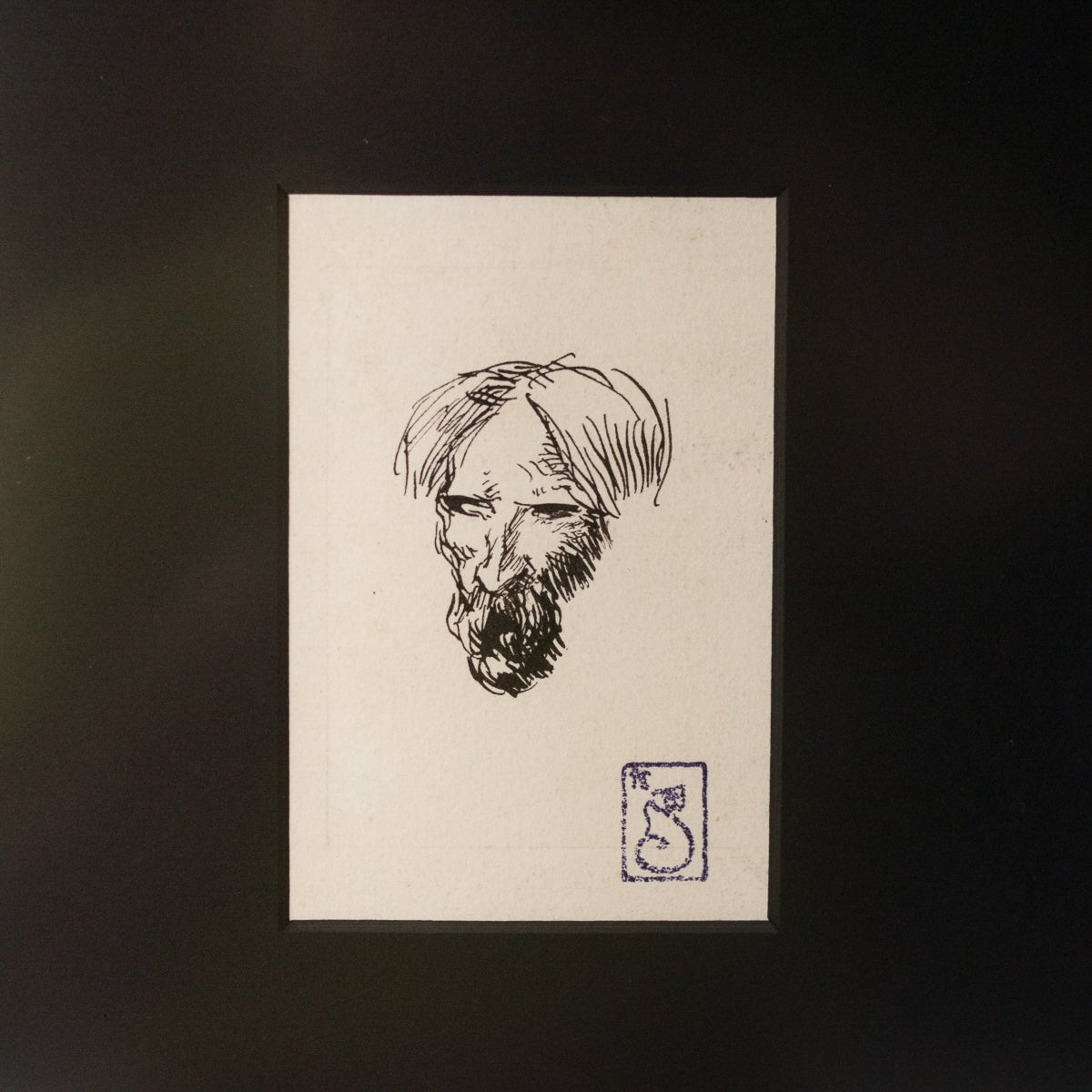 Croquis n° 8 : Portrait d'homme barbu | Théophile Steinlen