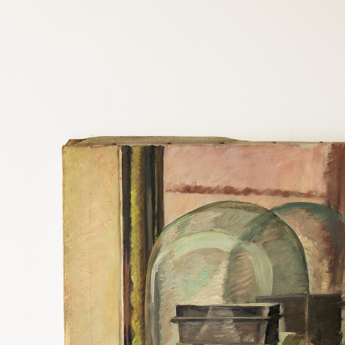 Nature morte avec horloge, peinture à l'huile