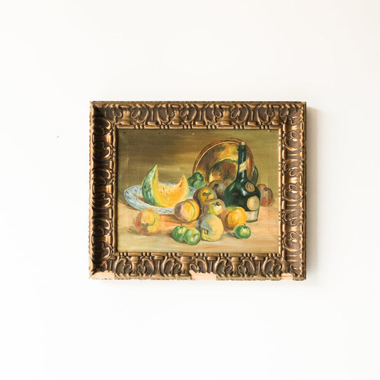 Nature morte aux fruits et à l'eau-de-vie, huile sur toile | Datée de 1929