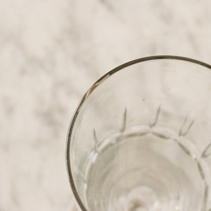 Trio de verres taillés à la main