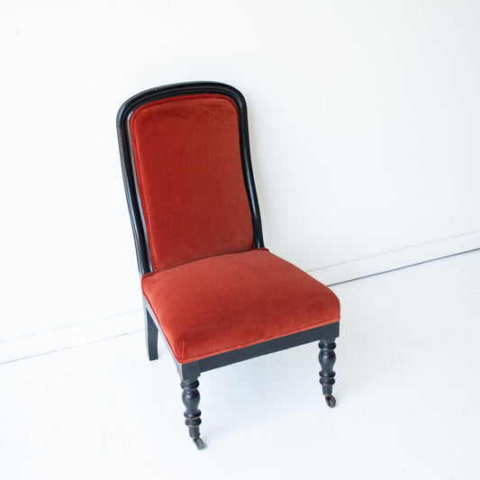 Chaise Napoléon III en velours