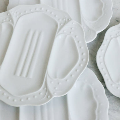 Ensemble de 6 assiettes à asperges vintage