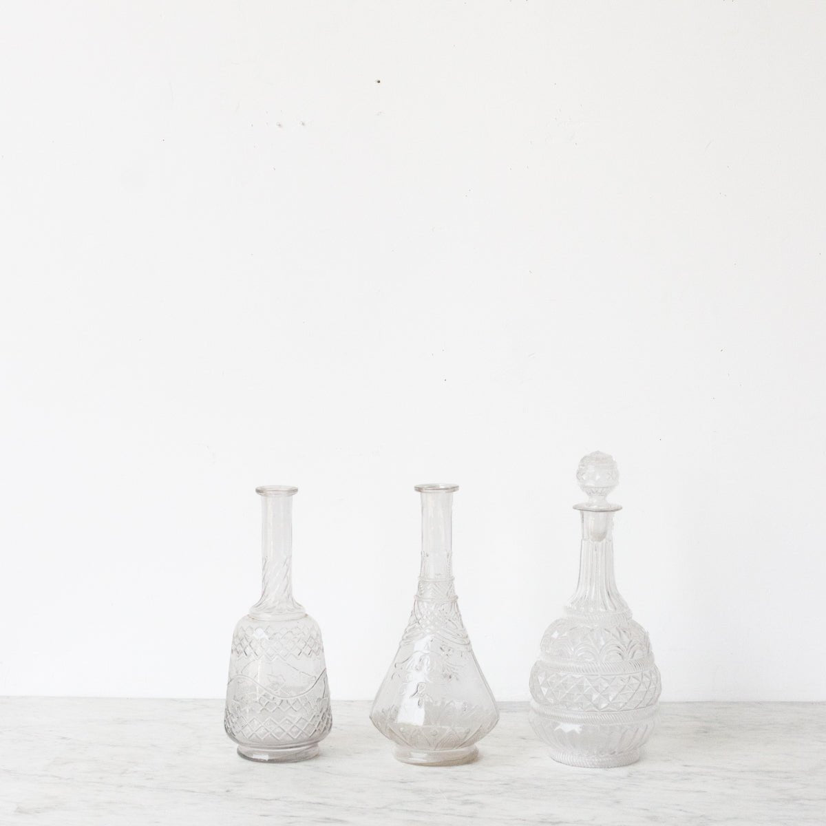 Carafe en verre soufflé vintage