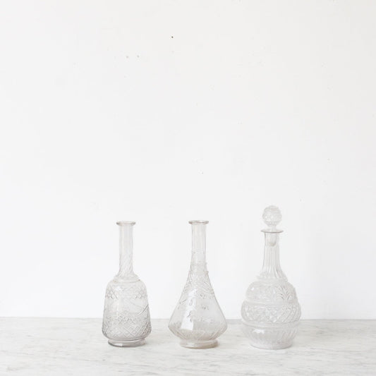 Carafe en verre soufflé vintage