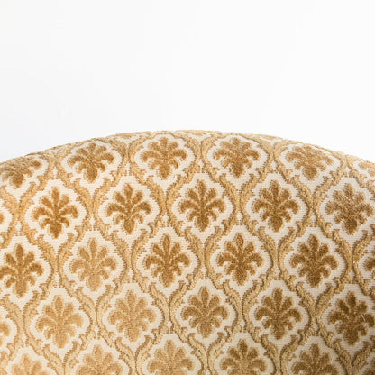 Chaise Crapaud Vintage en Chenille
