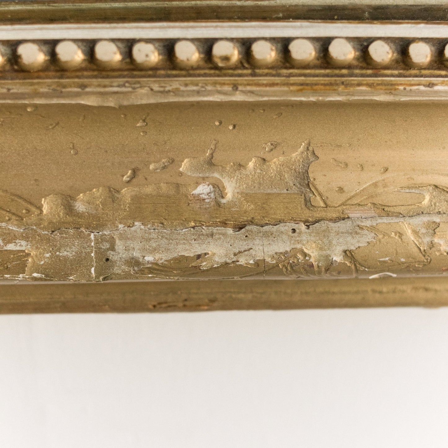 Miroir Louis Philippe vintage avec bol en terre cuite rouge | 24,5 x 34,5