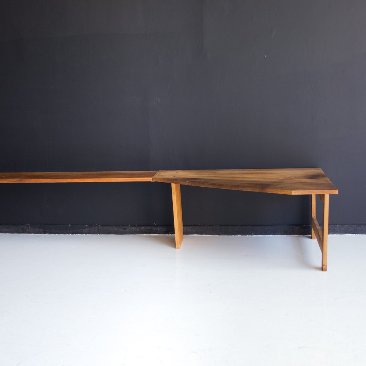 Banquette vintage en noyer
